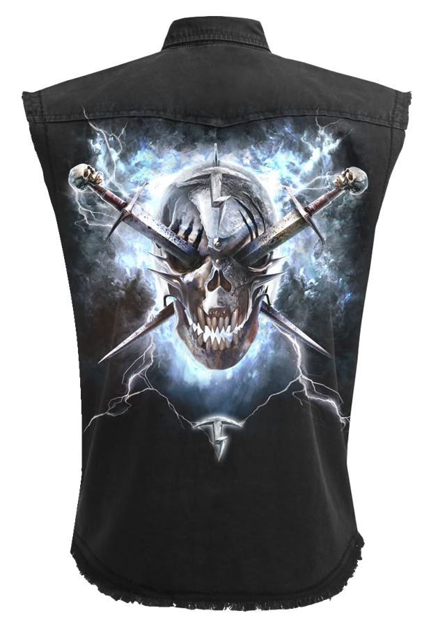 Thunder/Bites ärmelloses Worker-Shirt, Rückseite